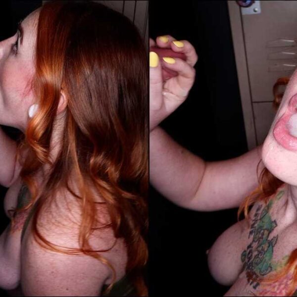 Redhead Devours Cock And Cum