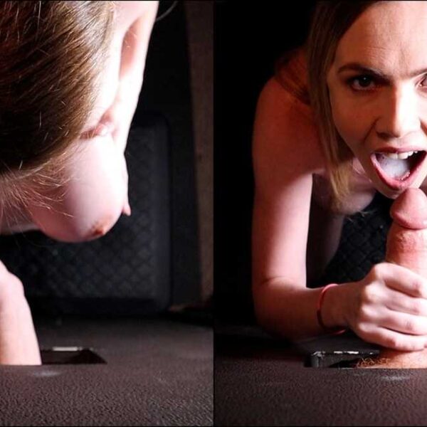 Look Down As She Gulps Down