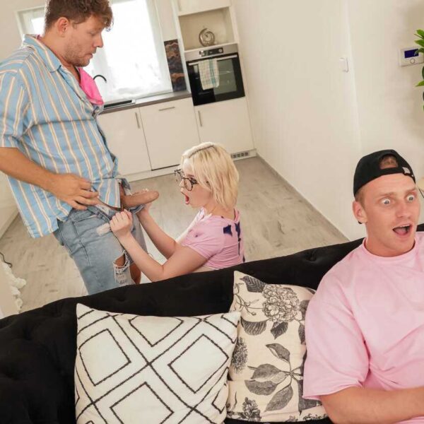 One Cumslut Plus Two Dicks Equals Cum Blindness