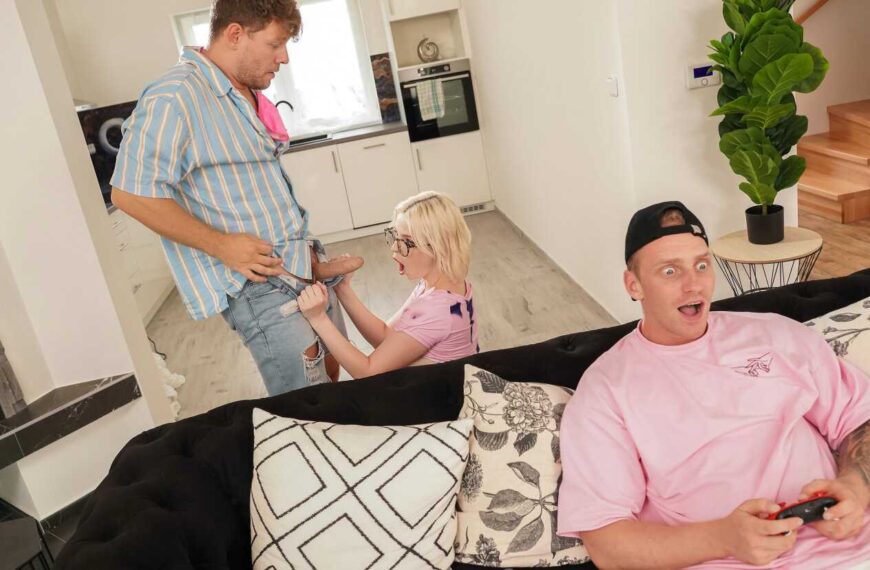 One Cumslut Plus Two Dicks Equals Cum Blindness