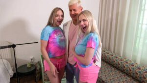 Double Vaginal and Anal Creampie Foursome With Rimming Nymphos