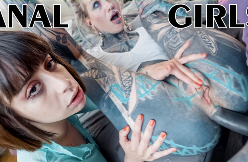 Heavy Tattooed Couple Fuck An Inocent Girl In Her Ass