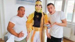 Exotic Genie Demands Big Dick Dp Threesome Part One