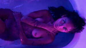 Sanktor 171 Brazilian Skinny Teen Masturbates In Neon Light
