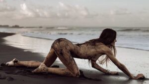 Sanktor 174 Slavic Skinny Tall Model Masturbates On The Beach