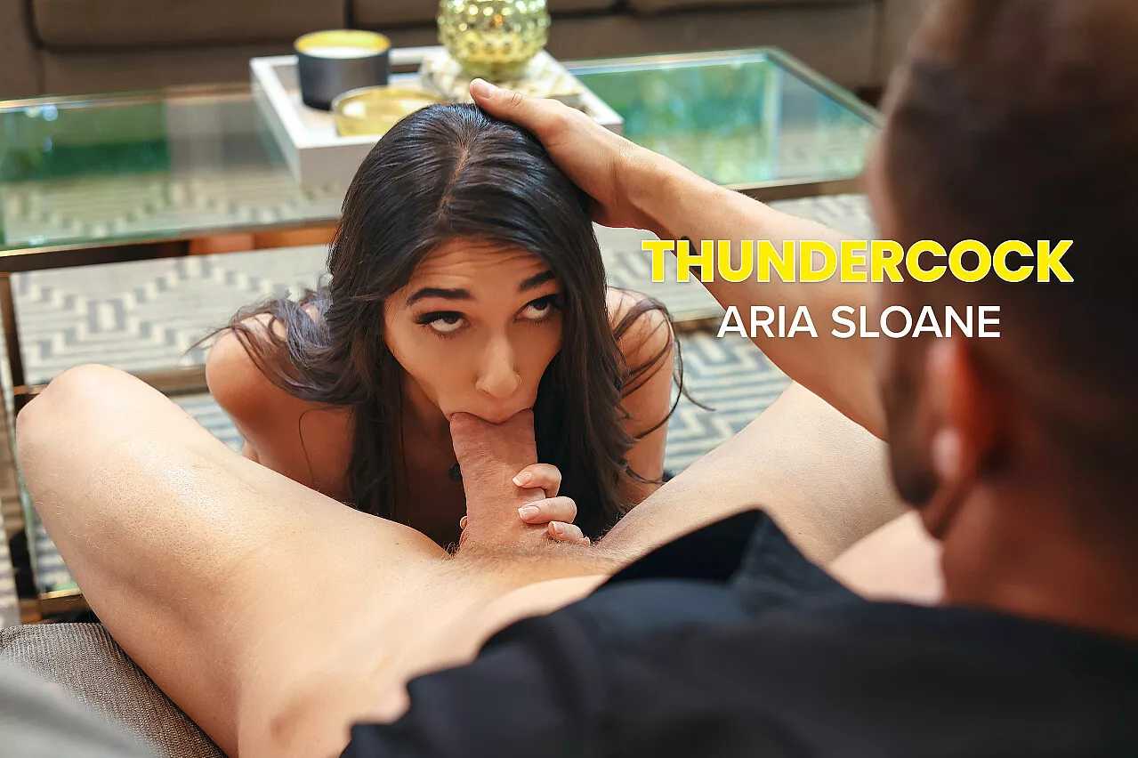 Sexy Aria Sloane Fucks And Sucks Her Husband's Boss' Big Cock So He Can Keep His Job