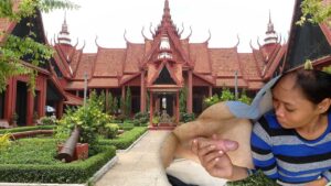 Cambodian Blowjob And Quick Creampie