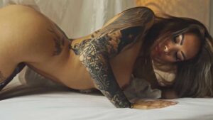 Sanktor 186 Asian Tattooed Strip Dancer Masturbates