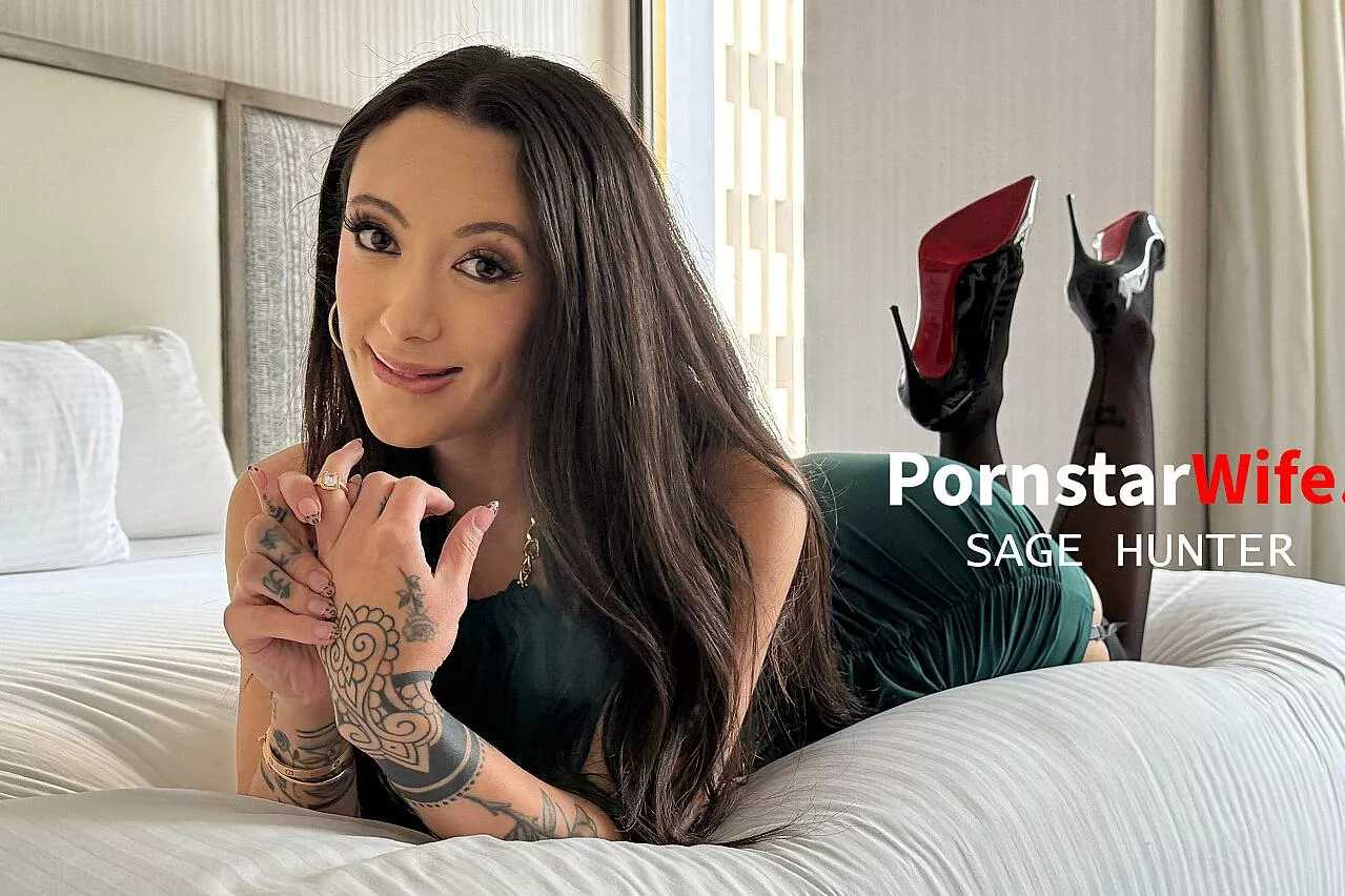 Sexy Sage Hunter Gets A Big Stranger Cock Picked By Her Husband