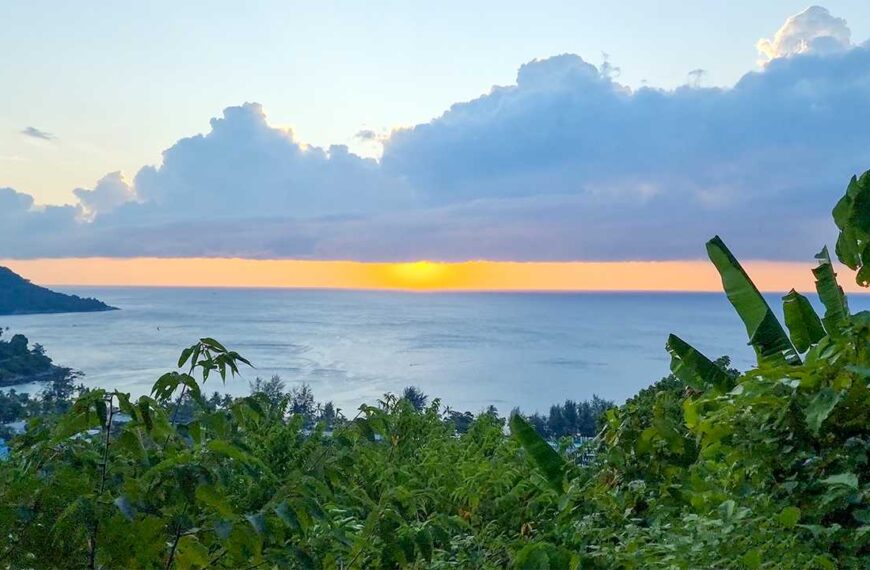 Phuket Sunset From Hill Top