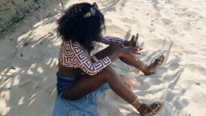 Sexy Ebony Legs On The Beach