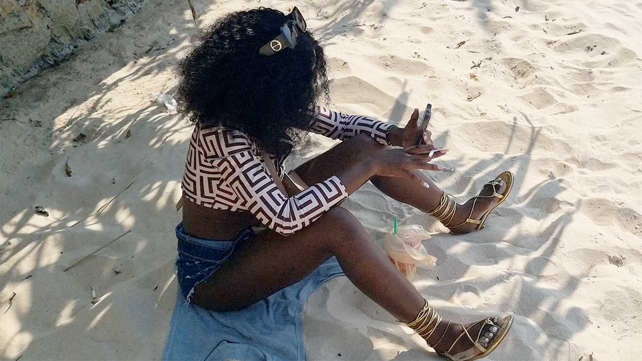 Sexy Ebony Legs On The Beach