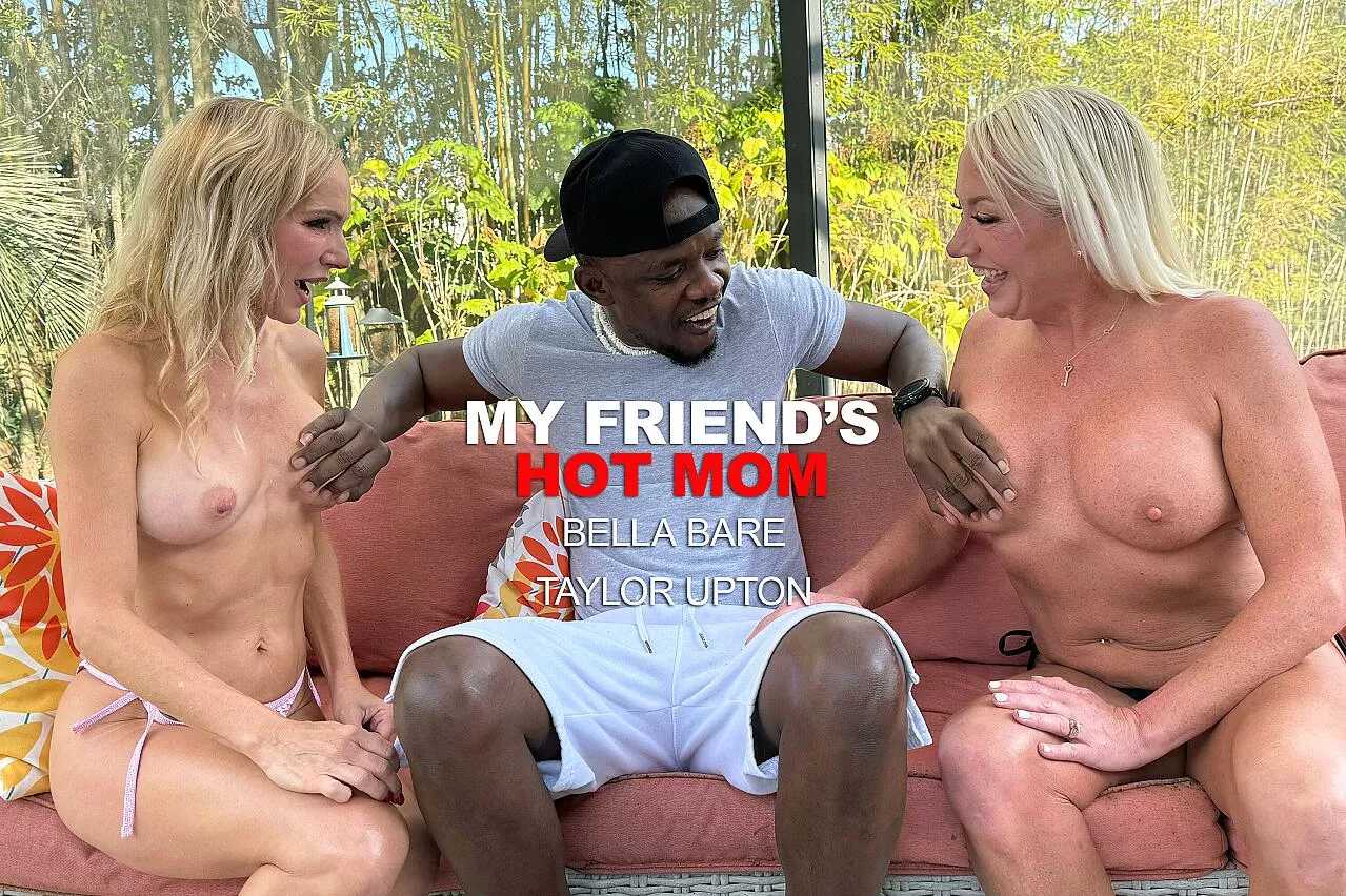 Sexy Milf's Bella Bare And Taylor Upton Give Son's Friend A High Intensity Workout