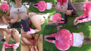 Cum On Pink Yoga Pants