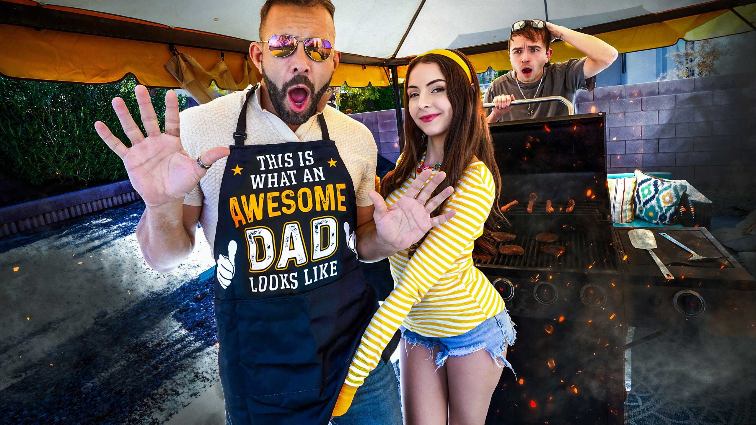 “I'll Drain Your Cock Before The Bbq” Serena Gets Marinated In White Sauce