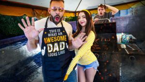 “I'll Drain Your Cock Before The Bbq” Serena Gets Marinated In Daddy's White Sauce