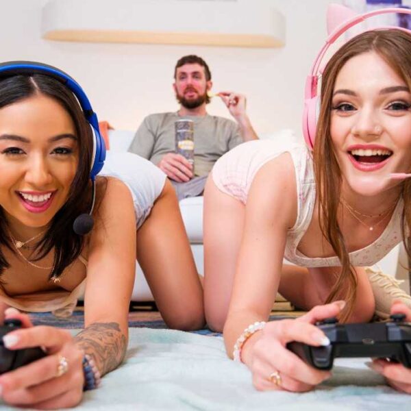 Two Slutty Pussies One Girthy Cock