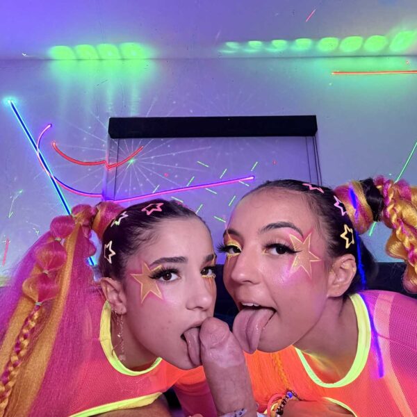 Double Bunny Surprice In The Laser Lit Fuckpad! Video