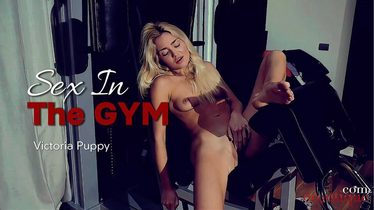 Victoria Puppy Gym Workout Turns Into Intense Solo Orgasm