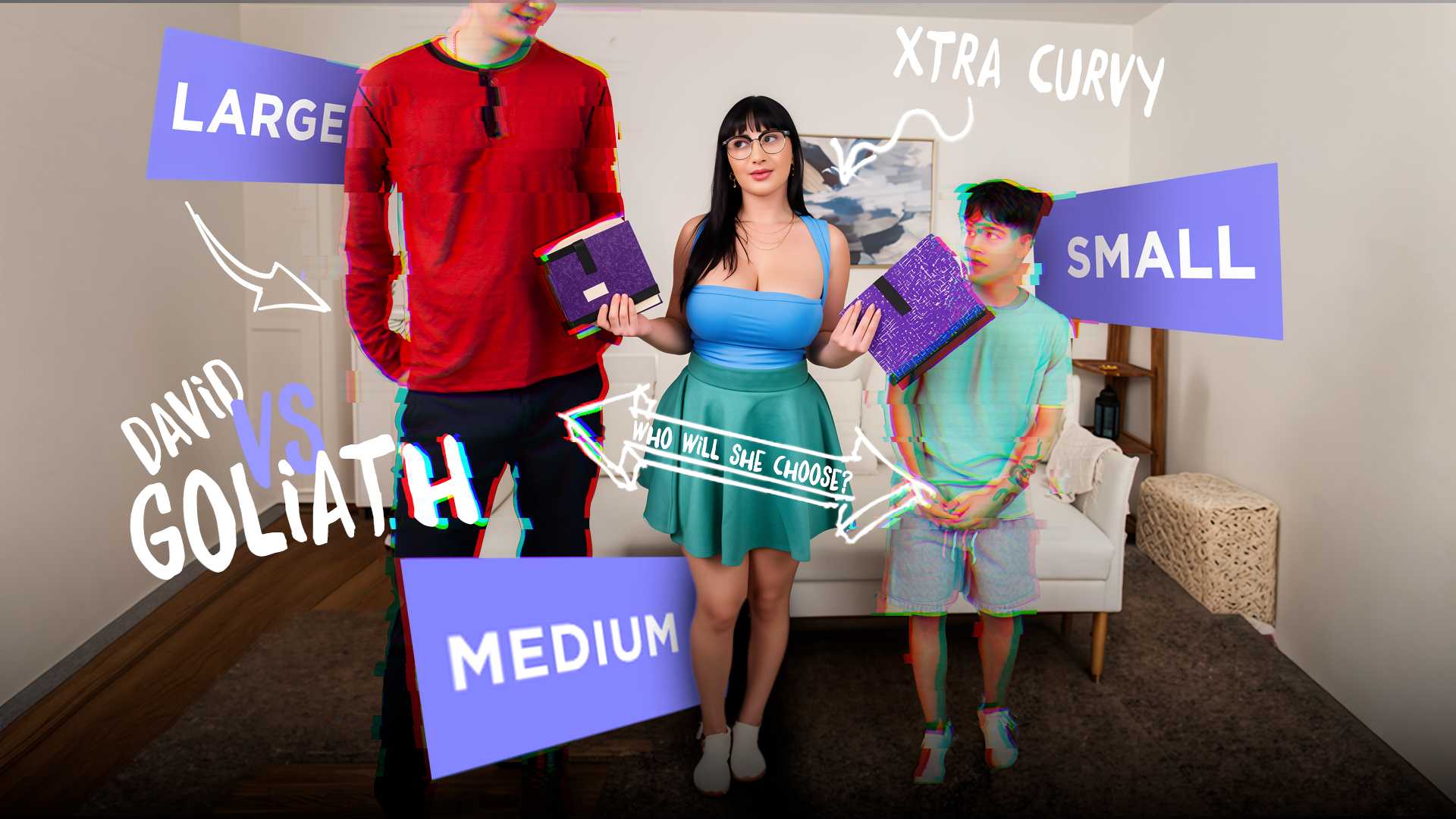 Polar Opposites Tall Bully and Short Nerd Vs The Extra Curvy Tutor