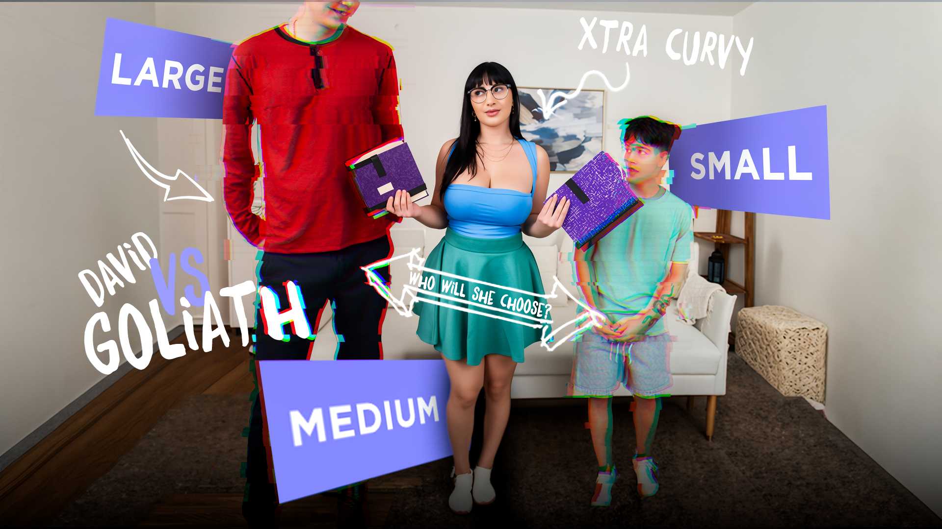 Polar Opposites Tall Bully and Short Nerd Vs The Extra Curvy Tutor