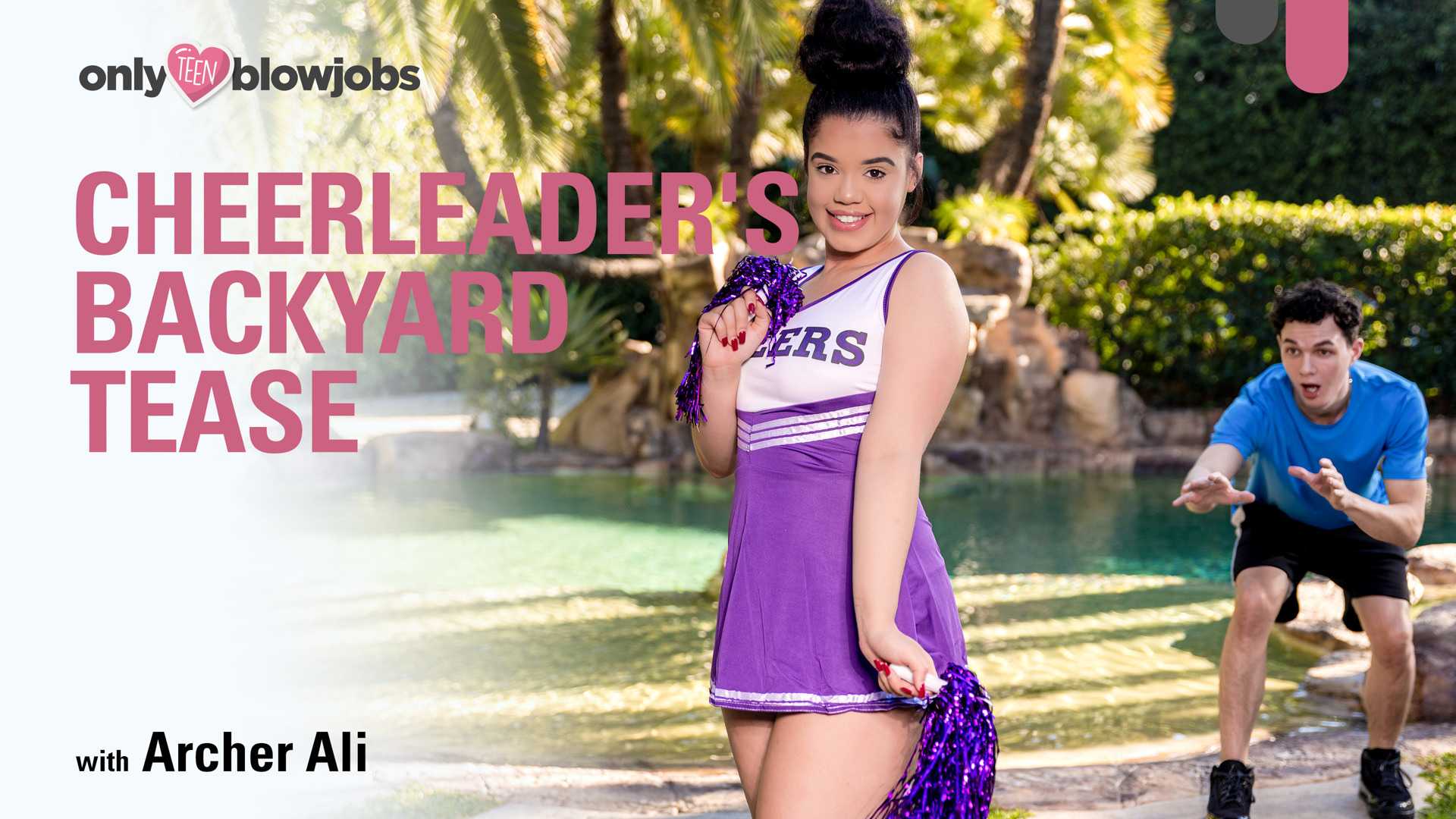 Cheerleader's Backyard Tease