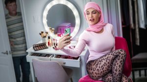 Anniversary Surprise Not So Shy Hijab Wife Spitroasted!