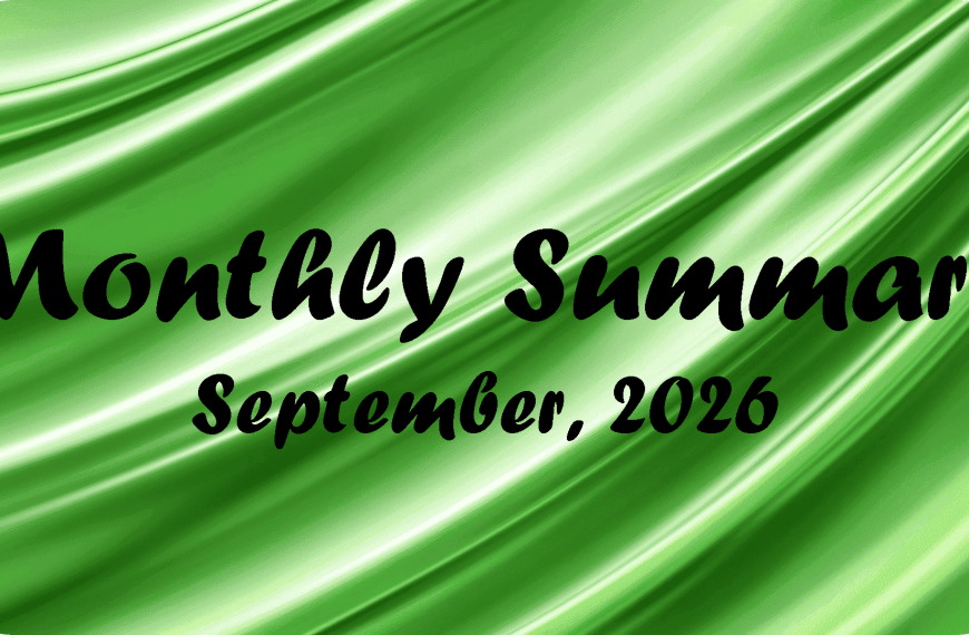 Monthly Summary – September 2026